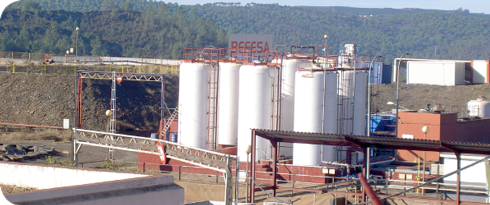 Industrial waste management facilities at Nerva (Spain)