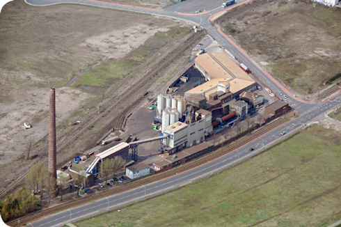 Aerial view of Abengoa facilities at Duisburg (Germany)